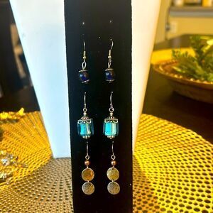 Lot of 3 dangle earrings